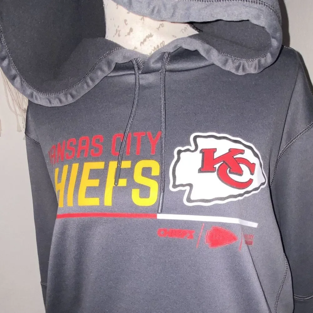 Nike Kansas City Chiefs NFL Gray Pullover Hoodie Sweatshirt, Men's Size M